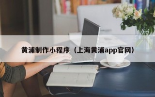 果洛黄浦制作小程序（上海黄浦app官网）